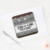 Sing-A-Long Psycho Movie Marquis - B&W スクエアシール (封筒)
