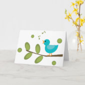 Sing a Song Bird カード (黄色い花)