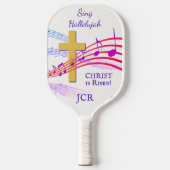 SING HALLELUJAH CHRIST IS RISEN イースター ピックルボールラケット (正面)