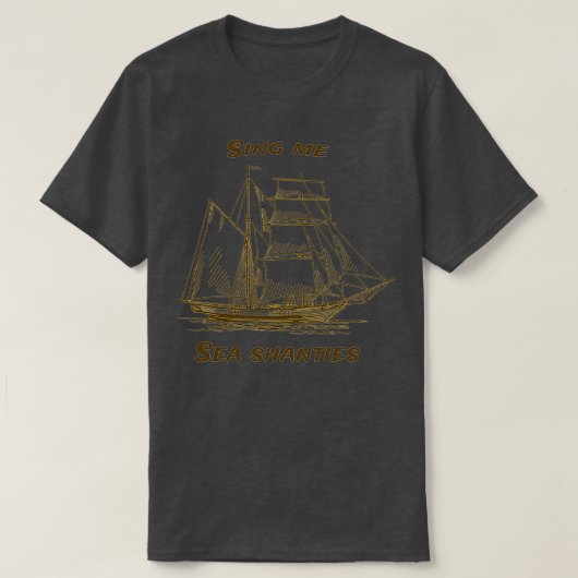 Sing Me Sea Shanties Wellerman Sugar Tea And Rum Tシャツ (デザイン正面)