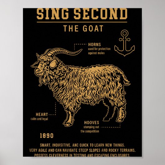 Sing Second The Goat (on Back) ポスター (正面)