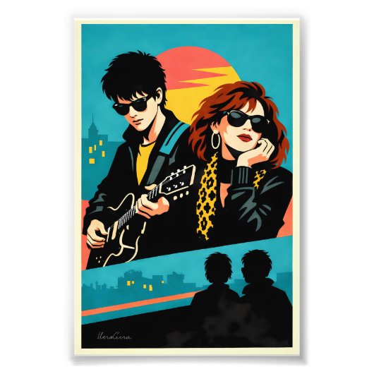 Sing Street Inspired Retro Movie Poster フォトプリント (正面)