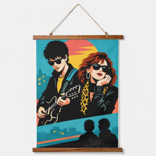 Sing Street Inspired Retro Movie Poster 吊り下げ型タペストリー (正面)