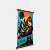 Sing Street Inspired Retro Movie Poster 吊り下げ型タペストリー (傾斜あり)