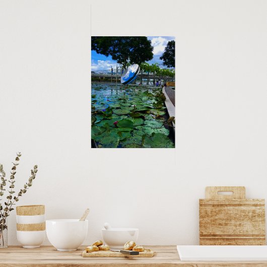 Singapore ArtScience Museum Lotus Pond ポスター (キッチン)