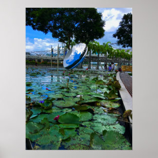 Singapore ArtScience Museum Lotus Pond ポスター