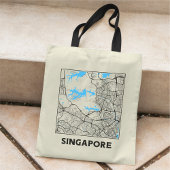 Singapore City Map Tote Bag トートバッグ