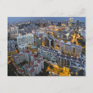 Singapore Cityscape at Blue Hourはがき ポストカード