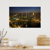 Singapore Cityscape at Night Poster ポスター (キッチン)