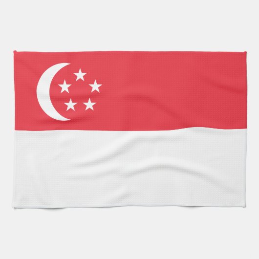Singapore Flag キッチンタオル (横)