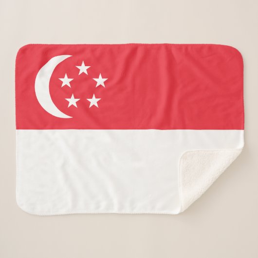 Singapore Flag シェルパブランケット (正面(横))