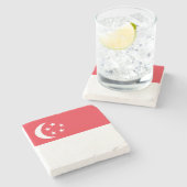 Singapore Flag ストーンコースター (横)