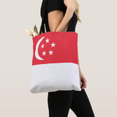 Singapore Flag トートバッグ (クローズアップ)