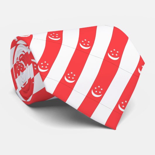 Singapore Flag ネクタイ (ロール)