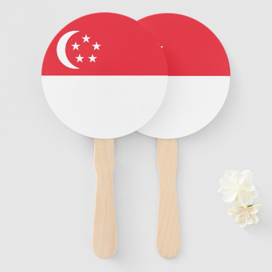 Singapore Flag ハンドファン (正面&裏面)