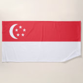 Singapore Flag ビーチタオル (正面)