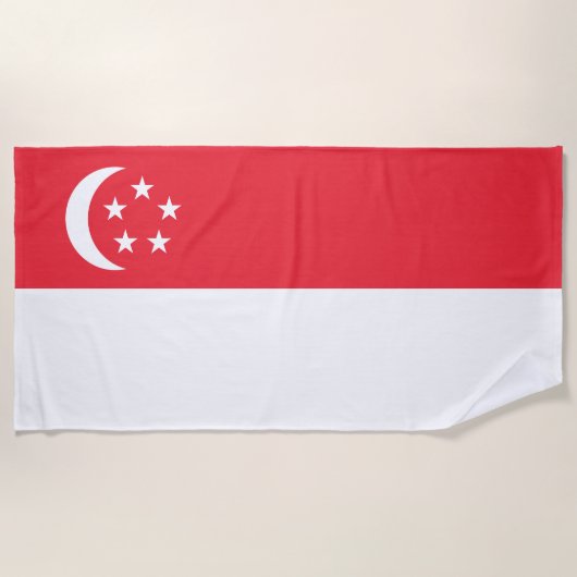 Singapore Flag ビーチタオル (正面)