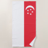 Singapore Flag ビーチタオル (正面)