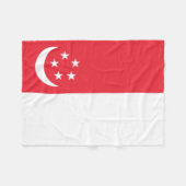 Singapore Flag フリースブランケット (正面(横))