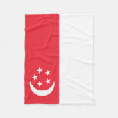 Singapore Flag フリースブランケット (正面)