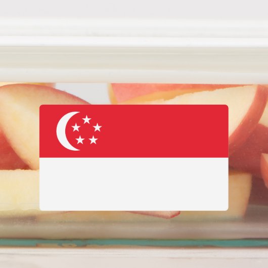 Singapore Flag ラベル (貼付)
