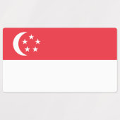 Singapore Flag ラベル (デザイン2)