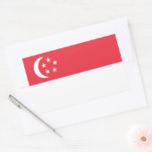 Singapore Flag 長方形シール (封筒)