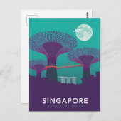 Singapore Gardens by the Bay Night View ポストカード (正面/裏面)