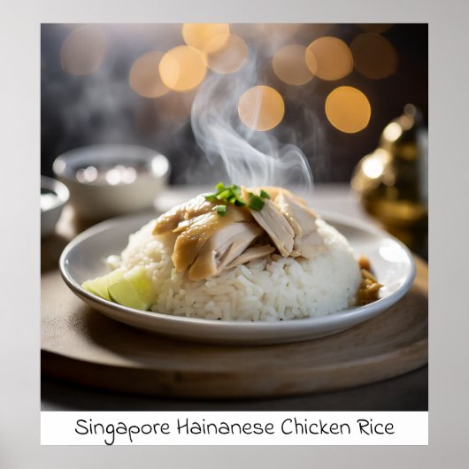 Singapore Hainanese Chicken Rice – アーカイブプリント ポスター (正面)