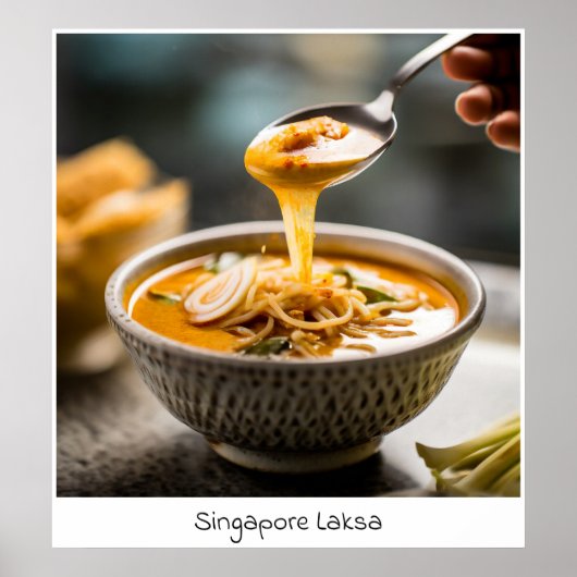 Singapore Laksa – アーカイブプリント ポスター (正面)