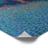 Singapore Marina Bay Sands Pointillism Skyline ポスター (角)