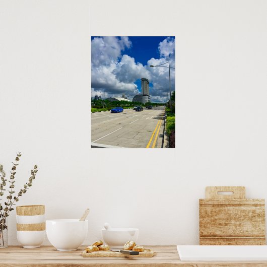 Singapore Marina Bay Sands Skyline ポスター (キッチン)