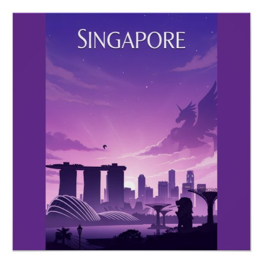 Singapore Skyline ポスター (正面)