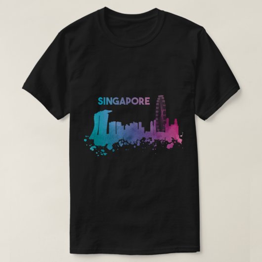 SINGAPORE SKYLINE   Tシャツ (デザイン正面)