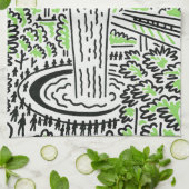 Singapore Souvenir Kitchen Towel キッチンタオル (折り畳み)