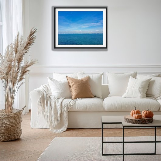 Singapore Strait Ocean View with Cargo Ships ポスター