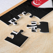 Singaporean Flag & Singapore country / Singapore ジグソーパズル (側面)