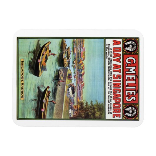 Singapur Vintage Reise マグネット (横)