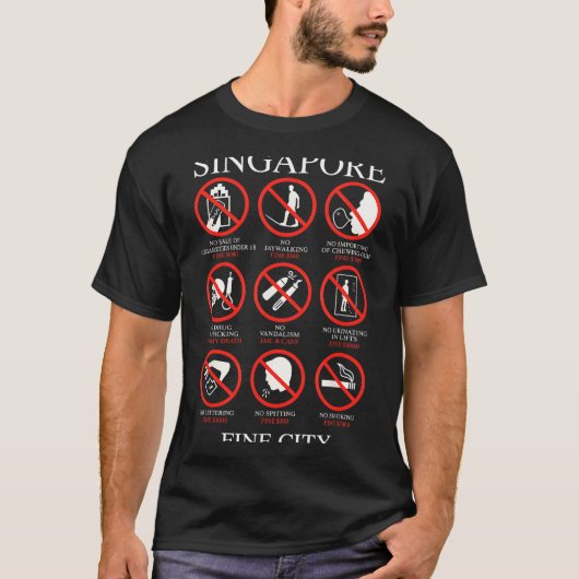 Singare Fine City Funny Rules  Tシャツ (正面)