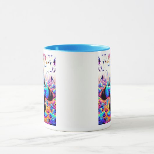  Singe excentrique et coloré. マグカップ (中央)