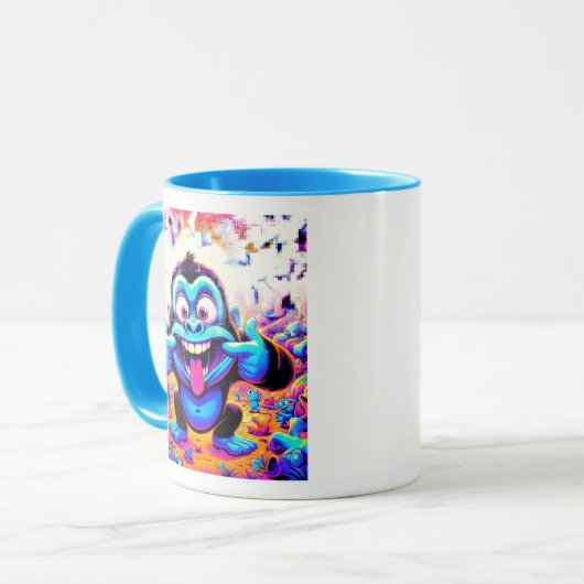  Singe excentrique et coloré. マグカップ (正面左)
