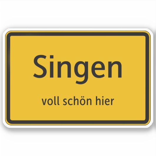 Singen Aufkleber Sticker Autoaufkleber シール (正面)