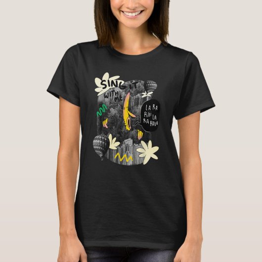 Singer banana forest song quote tシャツ (正面)