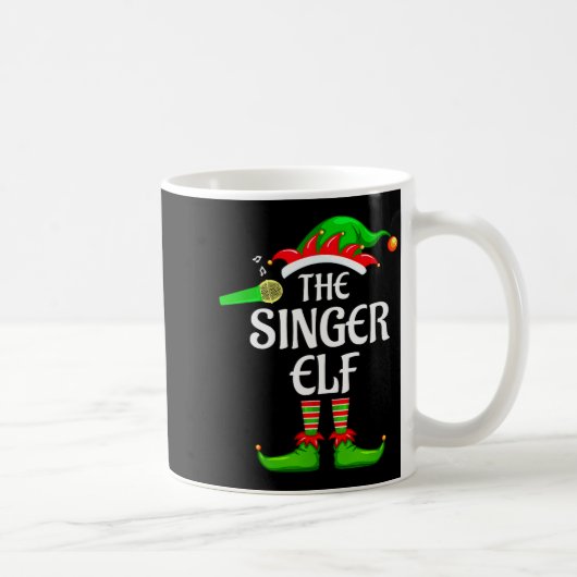 Singer Elf Matching Family Group Christmas Party P コーヒーマグカップ (右)