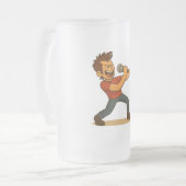 Singer getting into it フロストグラスビールジョッキ (正面左)