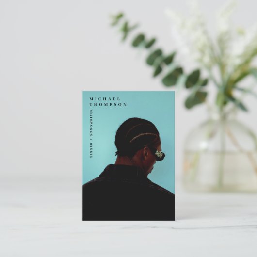 Singer Musician Photo Performer Model QR Code 名刺 (スタンド正面)