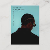 Singer Musician Photo Performer Model QR Code 名刺 (正面)