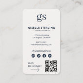 Singer Songwriter Photo QR Code Professional 名刺 (裏面)