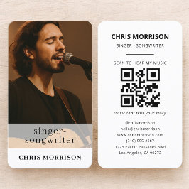 Singer Songwriter QR Code Photo 名刺