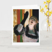 Singer with a Glove, Edgar Degas カード (黄色い花)